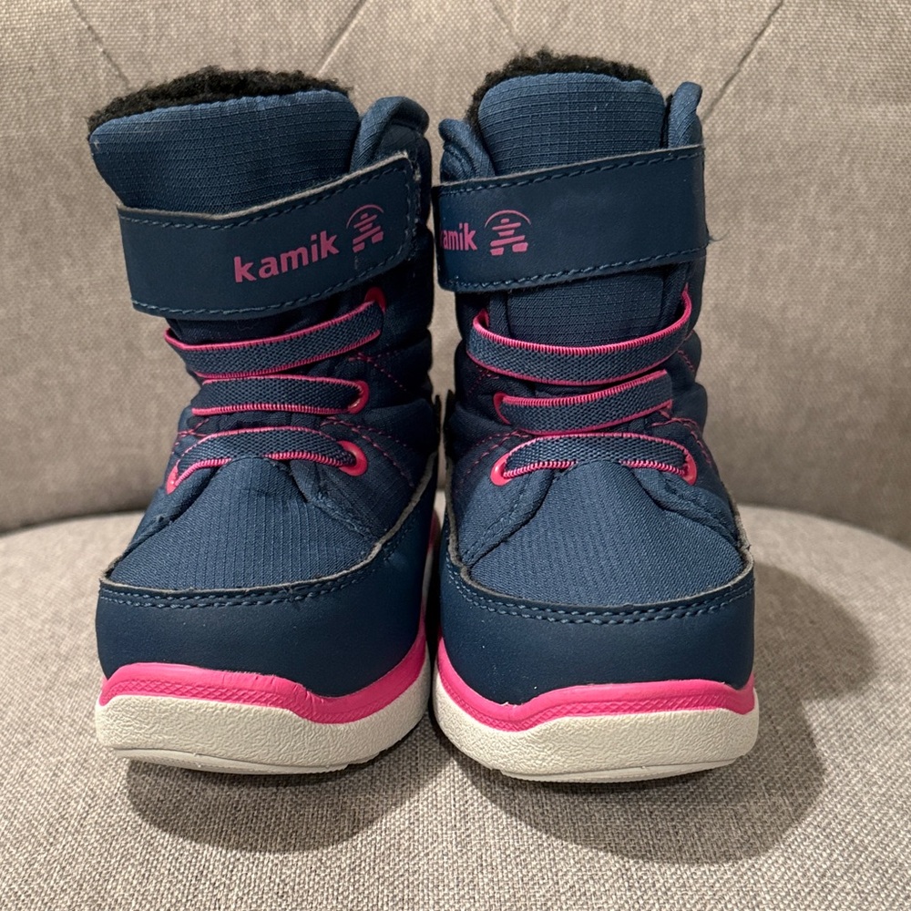 Kamik Kids' Blue and Pink Winter Boots